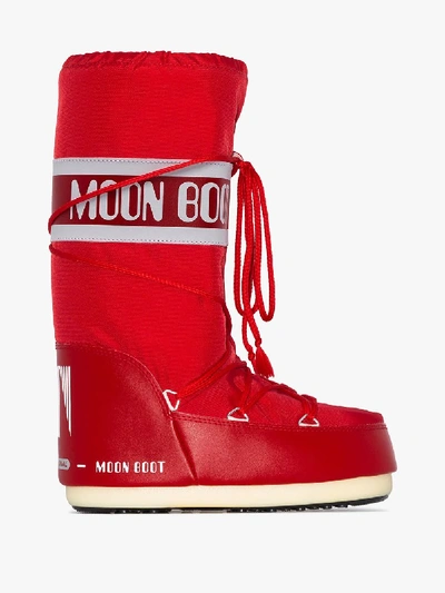MOON BOOT RED CLASSIC ICON SNOW BOOTS,1400440014675692