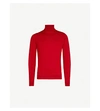 John Smedley Cherwell Turtleneck Wool Jumper In Dandy Red