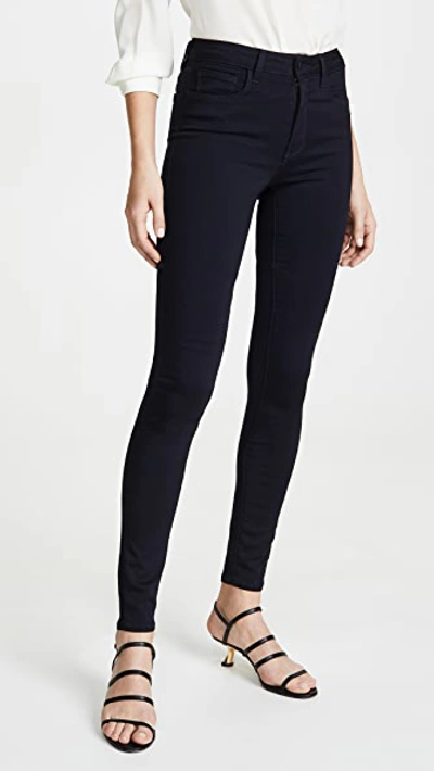 L Agence Marguerite High-rise Skinny Jeans In Dark Graphite