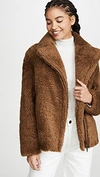 VINCE SHEARLING MOTO JACKET