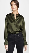 VINCE LONG SLEEVE WRAP BLOUSE