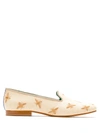 Blue Bird Shoes Bees Straw Loafers In Neutrals