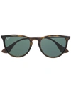 Ray Ban Tortoiseshell Round Frame Sunglasses In Brown