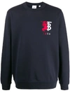 Burberry Chest Logo Sweatshirt In 蓝色