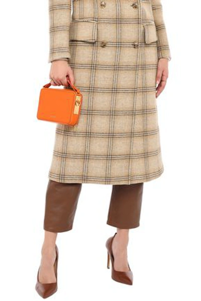 Sophie Hulme The Mini Trunk Leather Shoulder Bag In Orange
