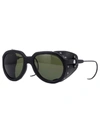 MONCLER ALTITUDE LEATHER FRANGE DETAIL SUNGLASSES,ML0003