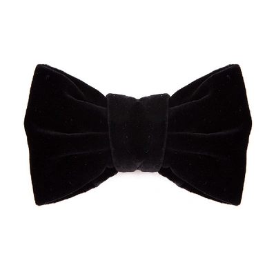 Dolce & Gabbana Black Velvet Bow Shaped Brooch In Not Applicable