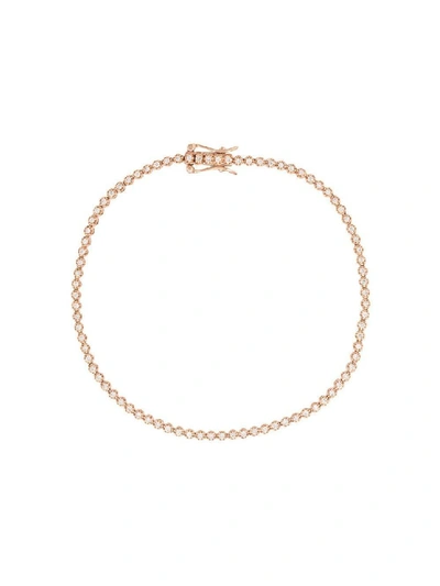 Eva Fehren 18kt Rose Gold 1mm Line Diamond Bracelet In Not Applicable