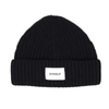 DONDUP BLACK RIBBED WOOL & ACRYLIC HAT,d965f22a-aed3-35e9-8484-b6936f320042