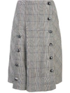 CHLOÉ GREY PLAID SKIRT,8E1A3435-1599-FEAB-25B2-45E327CB775C