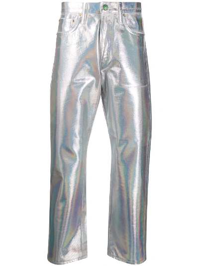 Acne Studios 1996 Holographic Foil White/holographic In Silver