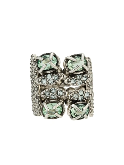 Camila Klein Strass Embellished Ring In Silver