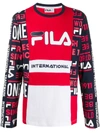 FILA PANELLED LOGO PRINT T-SHIRT