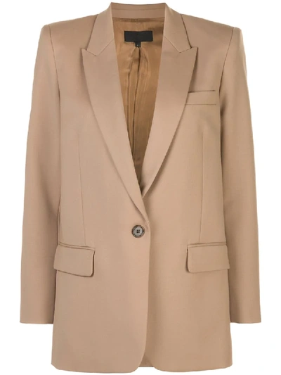 Nili Lotan Diane Single Breasted Blazer In Neutrals