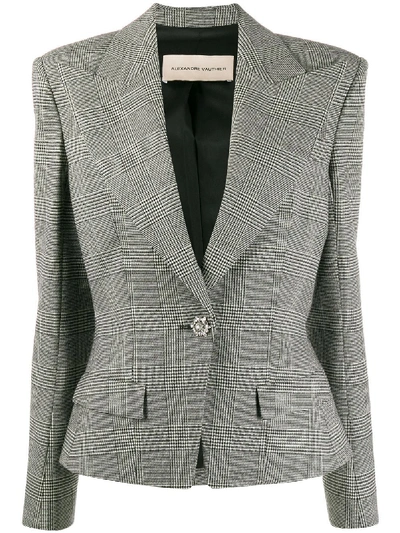 Alexandre Vauthier Checked Structured Blazer In Black