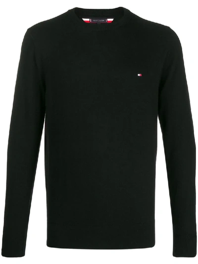 Tommy Hilfiger Tommy Logo Long Sleeve T-shirt Man T-shirt Midnight Blue Size Xl Organic Cotton