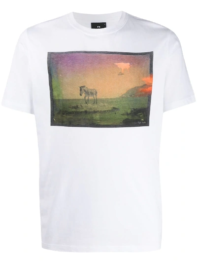 Ps By Paul Smith Zebra Photographic T-shirt In White