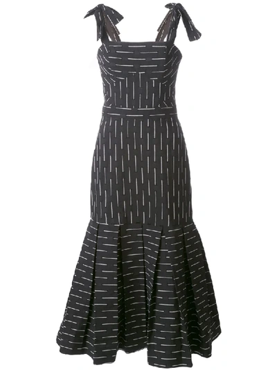 Alexis Leticia Graphic-print Dress In Black