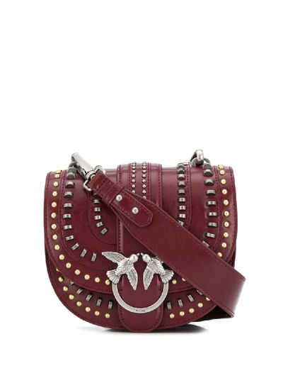 Pinko Baby Go-round Studded Bag In Red