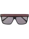 Philipp Plein Spike-stud Oversize Sunglasses In Black