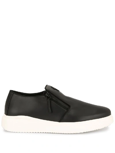 Giuseppe Zanotti Slip-on-sneakers Mit Logo In Black