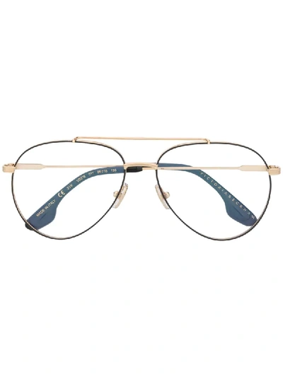 Victoria Beckham Aviator Frame Glasses In Gold