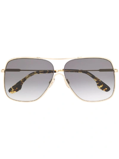 Victoria Beckham Sonnenbrille Im Oversized-design In Gold