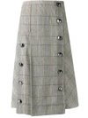 CHLOÉ CHECKED PLEATED SKIRT