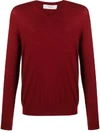 Pringle Of Scotland V-neck Sweater In Red