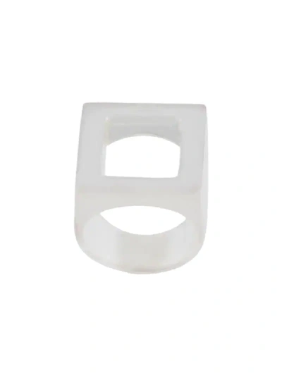 A-cold-wall* Oversized Squared Ring In Silver