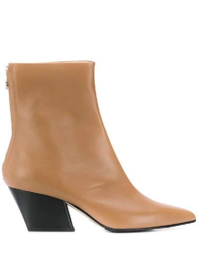 Aeyde Pointed Ankle Boots In Brown