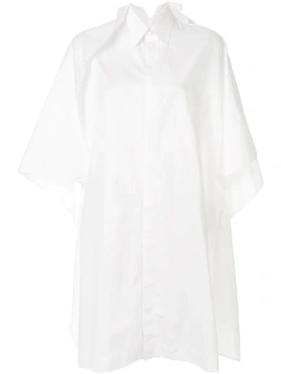 Y's Langes Oversized-hemd In White