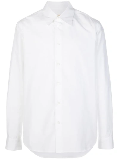 Marni Buttoned Long-sleeved Shirt In White