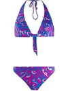 Emilio Pucci Printed Bikini Bottoms In Blue