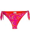 Emilio Pucci Rivera Print Bikini Bottoms In Pink