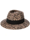 SAINT LAURENT LEOPARD PRINT HAT,584970 3YA58