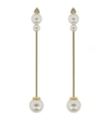 MIZUKI Pearl and Diamond Bar Drop Earrings