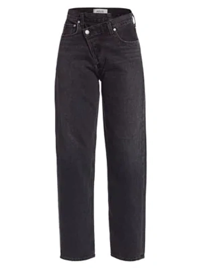 Agolde Criss-cross Straight-leg Jeans In Savage