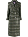 ALEXA CHUNG TAILORED CHECK MIDI COAT,11155949