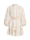 ZIMMERMANN Edie Embroidered Lace Mini Dress