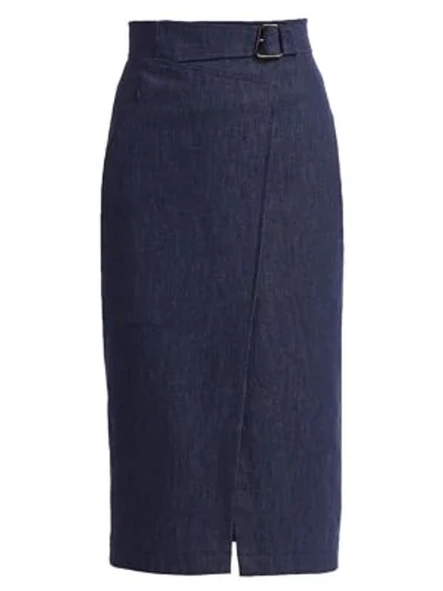 Akris Denim Pencil Skirt