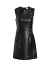 BURBERRY Coleta Faux Leather Grommet Dress