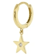 ANDREA FOHRMAN Diamond Star Single Hoop Earring