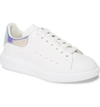 Alexander Mcqueen Oversize Sneakers In White And Holographic In White/ Multi/ White
