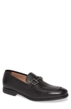 Ferragamo Men's Asten Gancini Bit Leather Loafers In Black