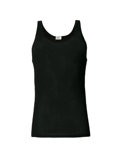 SAINT LAURENT FINE RIBBED TANK TOP,504959YB2OZ13679939