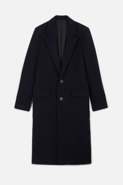 Ami Alexandre Mattiussi Two Buttons Long Coat In Blue