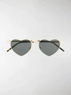 Saint Laurent Sl301 Heart-frame Sunglasses In Black