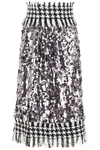 DOLCE & GABBANA DOLCE & GABBANA SEQUINNED TWEED SKIRT