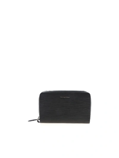 Ermenegildo Zegna Black Leather Pouch